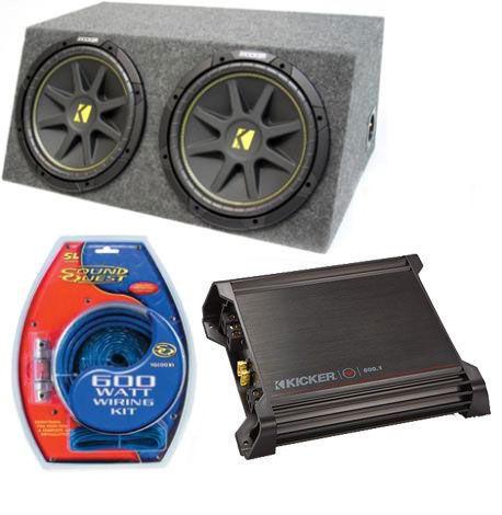 Kicker Car Audio Dual 15 Powered SEALED Sub Box Enclosure DX500 1 C15