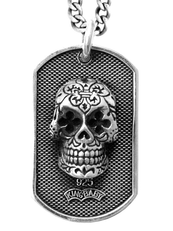 King Baby Studio Day of The Dead Dog Tag Large