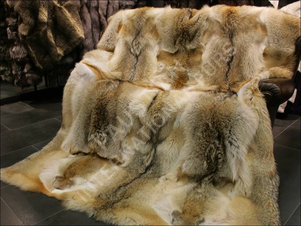 452 Coyote Fur Blanket Throw Bedspread Sheet
