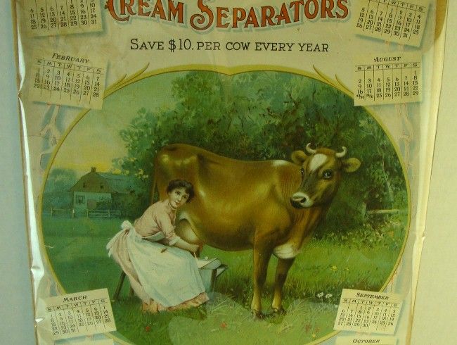 Rare 1903 De Laval Separators Advertising Calendar New York, Chicago