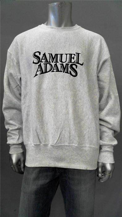 Lee Samuel Adams Mens XL Casual Pullover Sweater Gray Logo Top