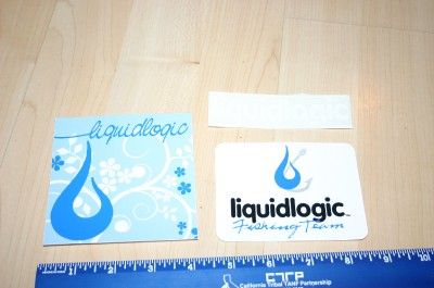 Liquid Logic Kayak Stickers oldies But Goodies Very RARE You Get All 3