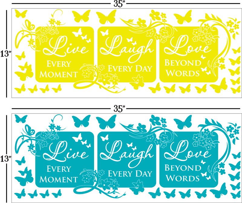 Vinyl Wall Decor Mural Quote Decal Live Laugh Love 64