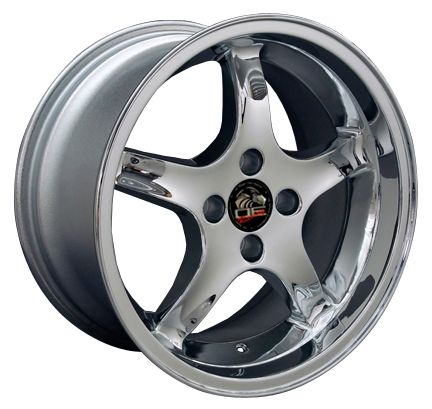 17 Rim Fits Mustang® Cobra 4 Lug Wheel Chrome 17x9