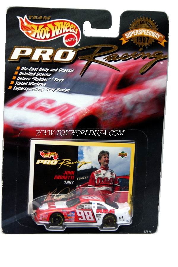 Hot Wheels PRO Racing Superspeedway 1997 #98~RCA~John Andretti Ford