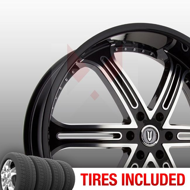 of 4 New 22 Versante 226 5x114 3 38 Wheels Tires Rims Black