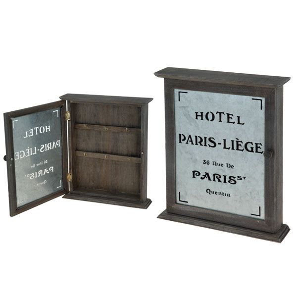 Nostalgie Schluesselkasten PARIS Schluesselbrett Schluesselschrank