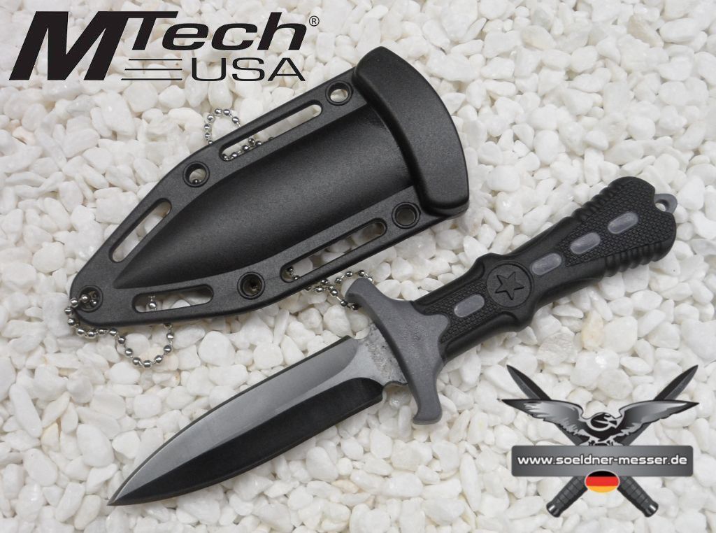 MTECH Neckknife Neck Knife Halsmesser 440 Stahl Kydexscheide MT2014GY