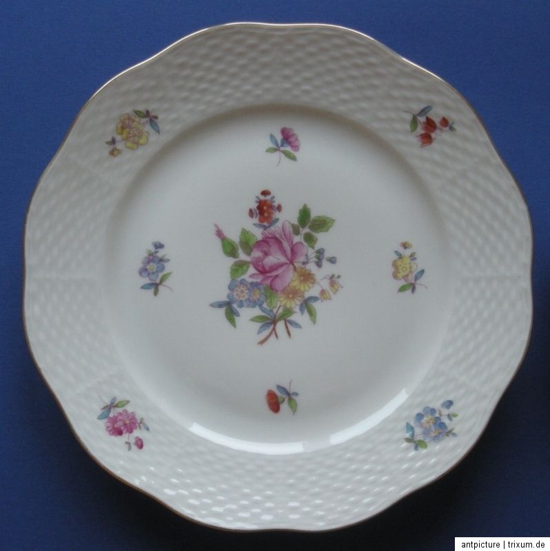 Herend plates Petit Bouquet de rose PBR Teller Dessertteller Blumen