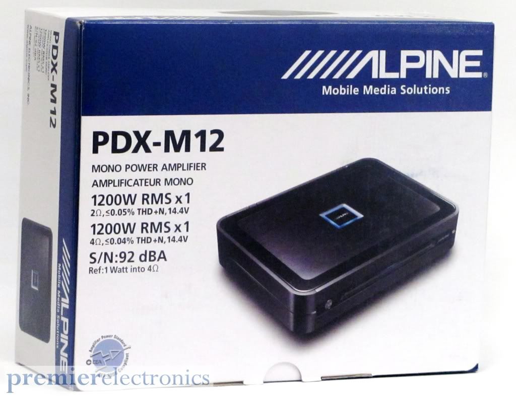 ALPINE PDX M12 CLASS D 1200W MONO POWER AMPLIFIER