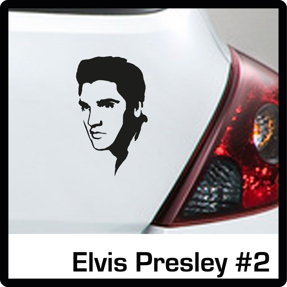 Elvis Presley Autoaufkleber #2 Gr. 3 165x100 mm in schwarz Cartattoo
