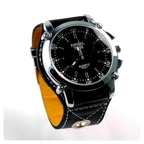 Armbanduhr schwarz Analog Watch Herren Damen Uhr Men Model Diesel TIME