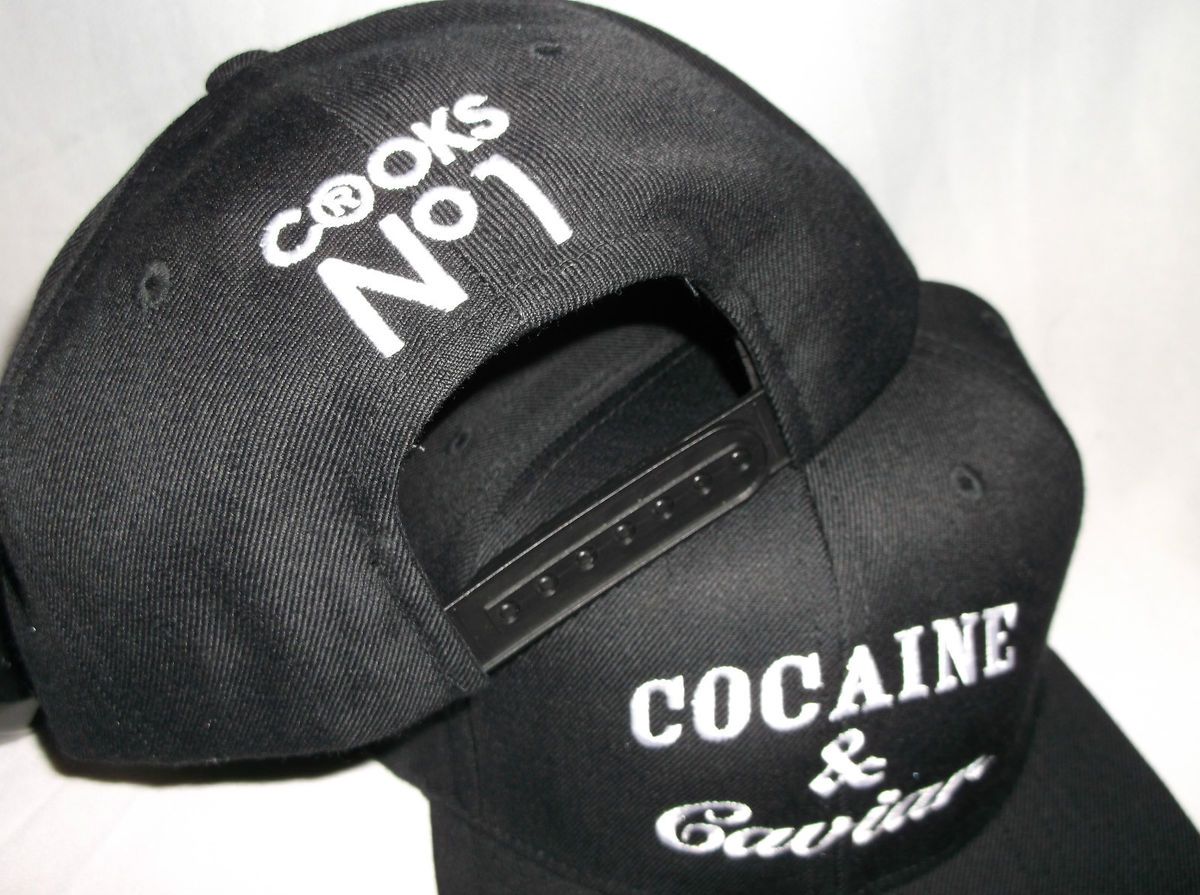 COCAINE CAVIAR HAT FLAT BILL SNAPBACK CROOKS SHIRT and BLACK CASTLES