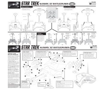 Star Trek Klingon D7 Battlecruiser Polarlights Modell 1/1000, Neu, OVP