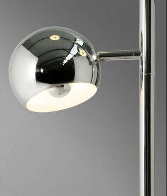 Stehlampe Stehleuchte BALL chrom Kugeldesign Retro Style Design Lampe