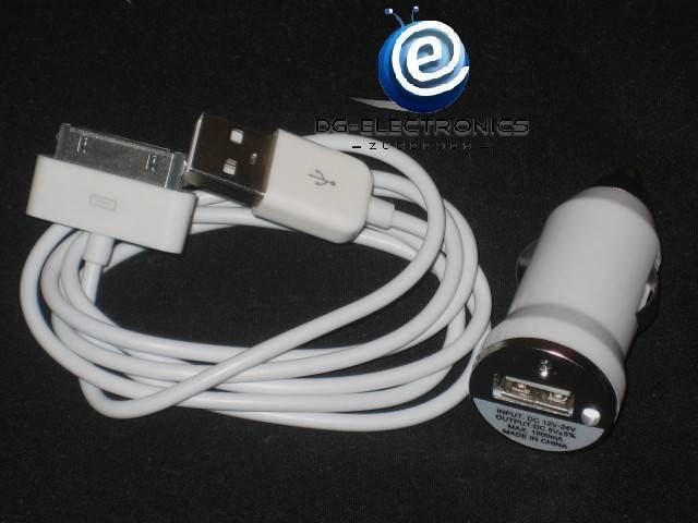 KFZ USB Auto Adapter Ladegerät Ladekabel iPhone iPod