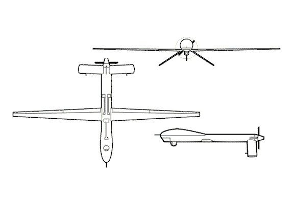 RQ 1 Predator Die Cast Model UAV Drone Spy Attack Airplane by Maisto